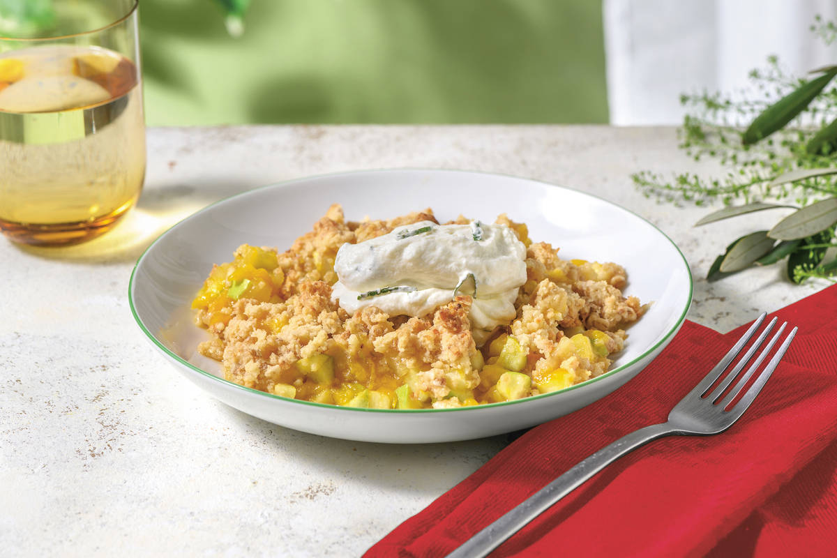 Summer Mango & Pineapple Crumble
