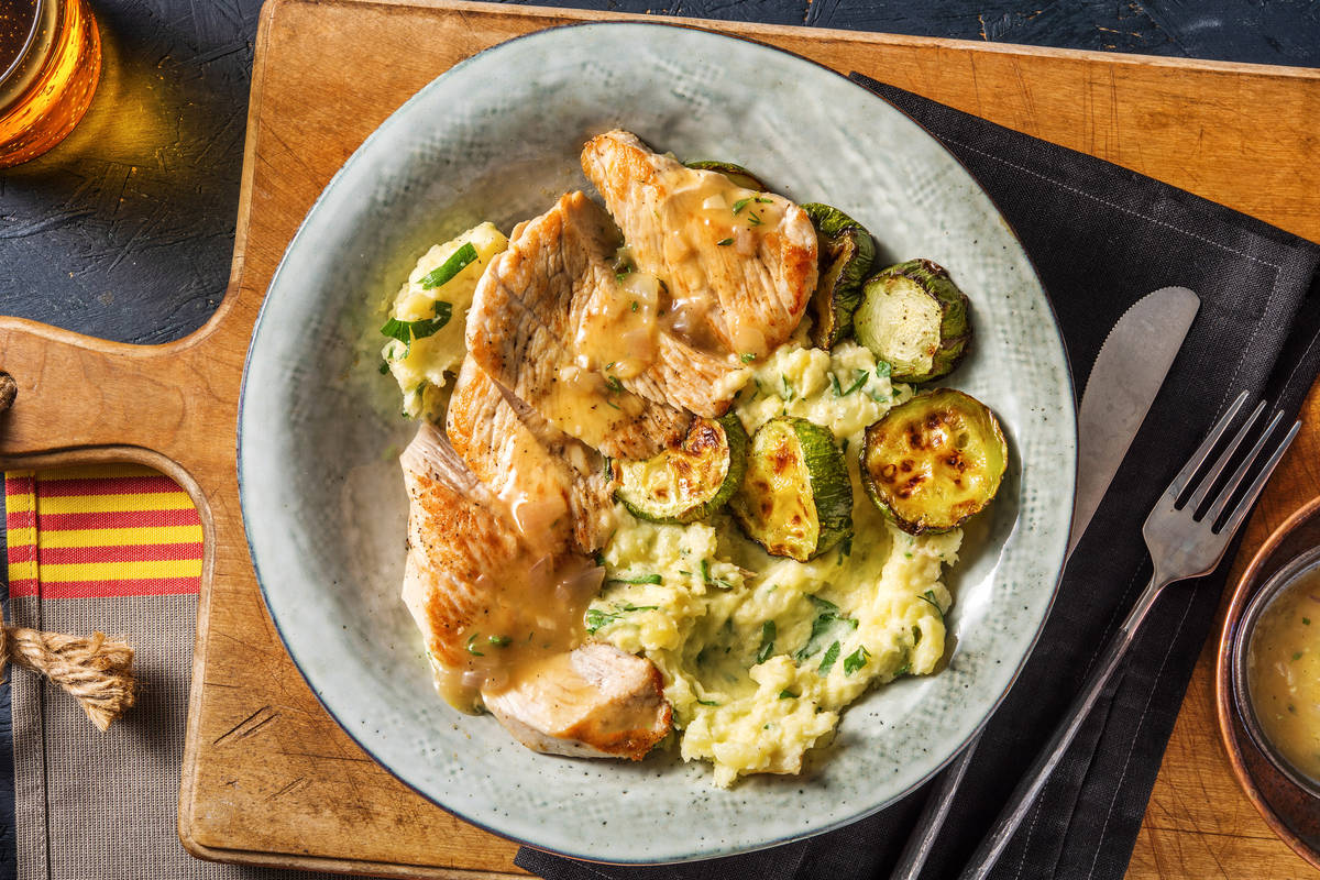 Summer Turkey with Herby Mash