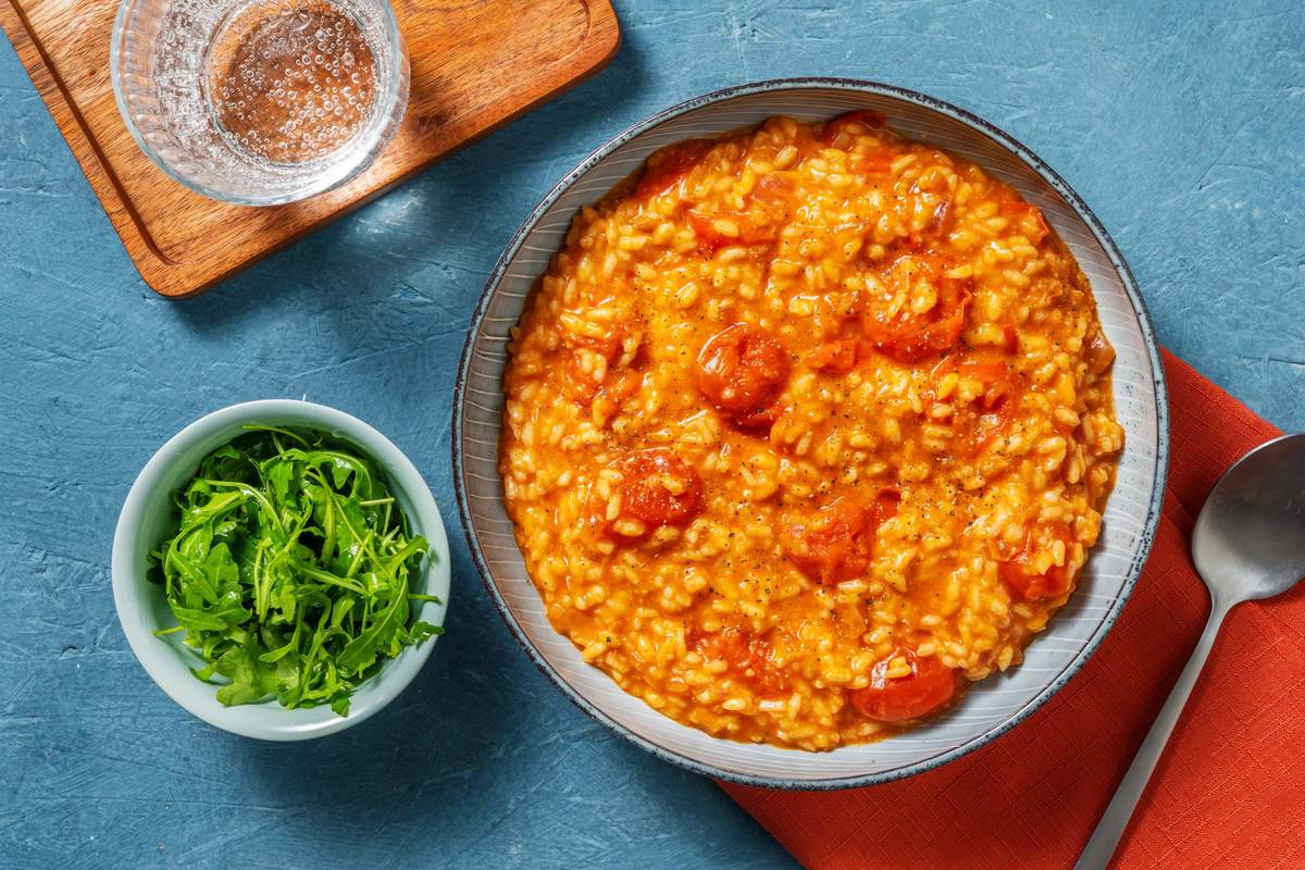 Super Cheesy Oven-Baked Tomato Risotto