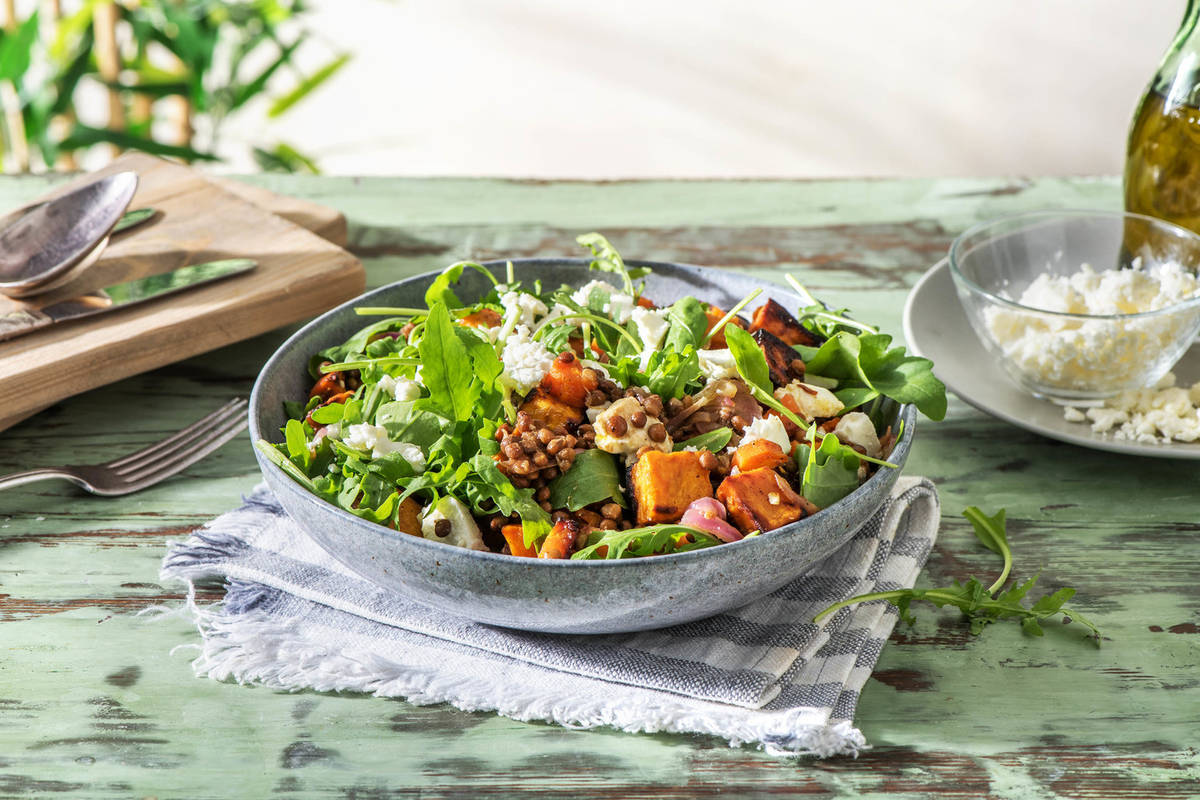 Süßkartoffel-Linsen-Salat