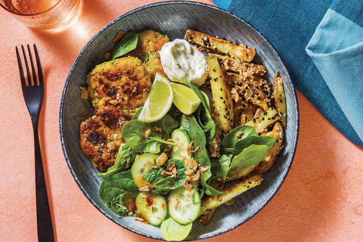 Sweet Chilli Cannellini Bean Patties & Lime Mayo