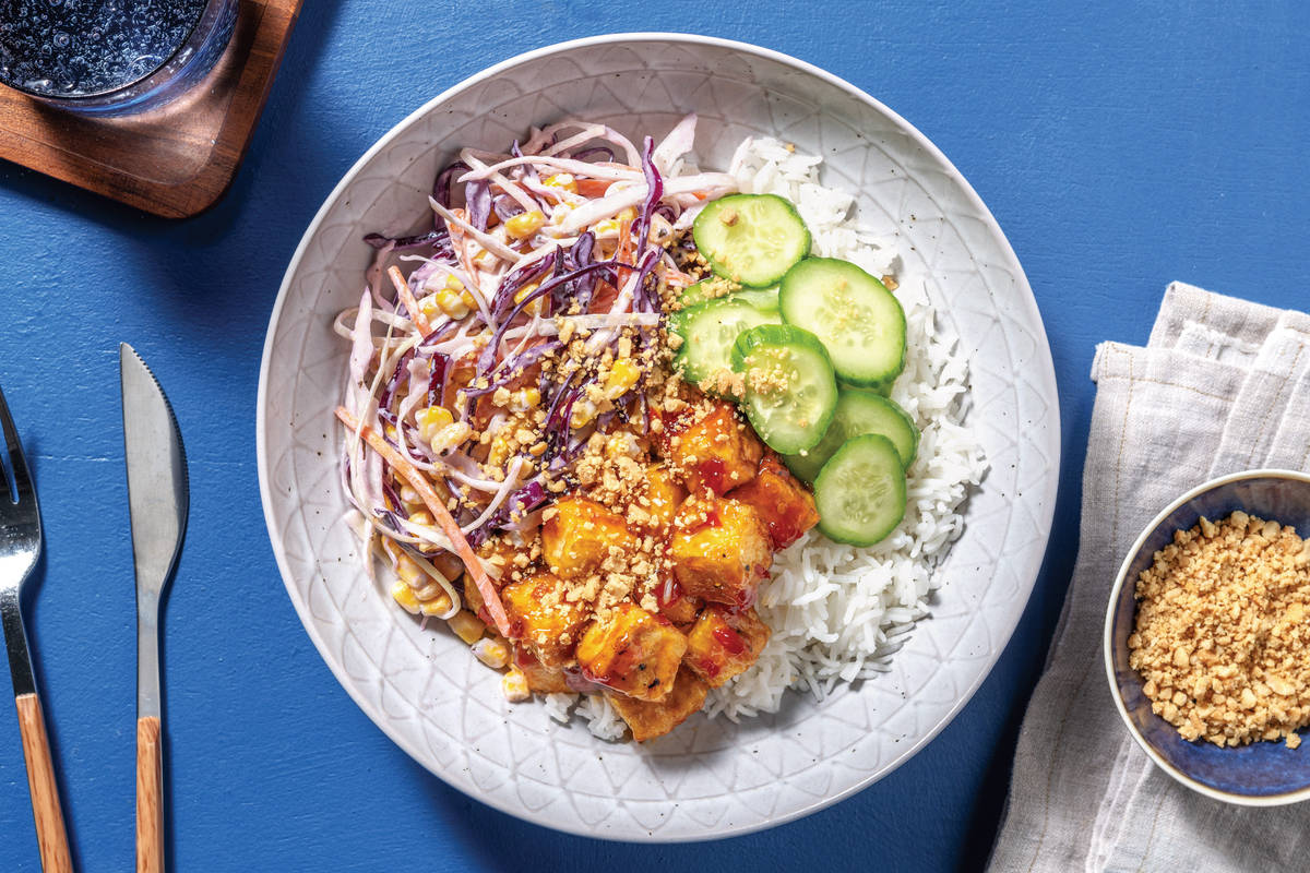 Sweet Chilli & Ginger Tofu Rice Bowl