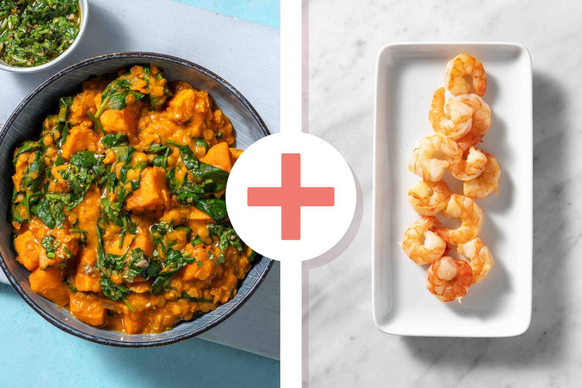 Sweet Potato and Prawn Coconut Daal