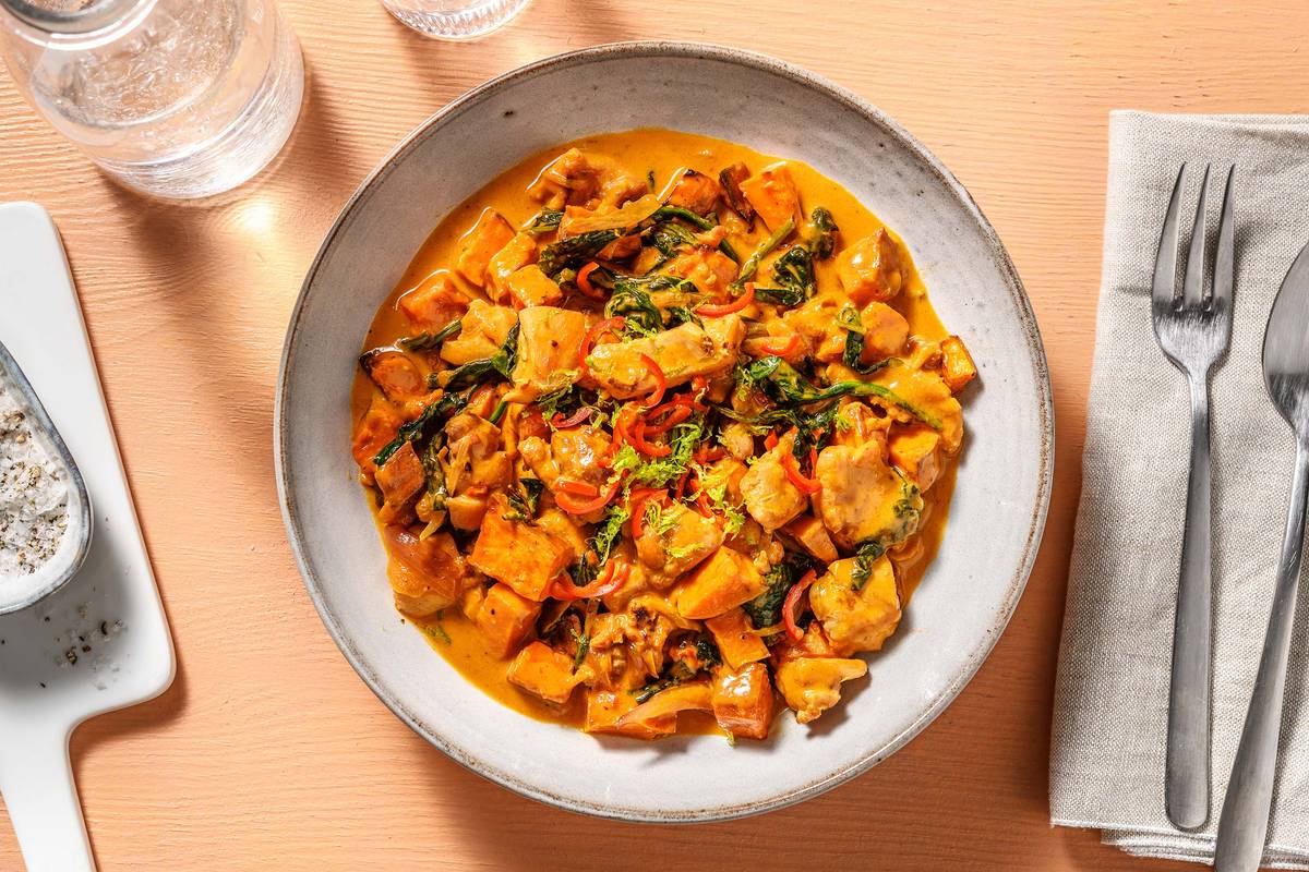 Sweet Potato, Ginger and Garlic Chicken Stew