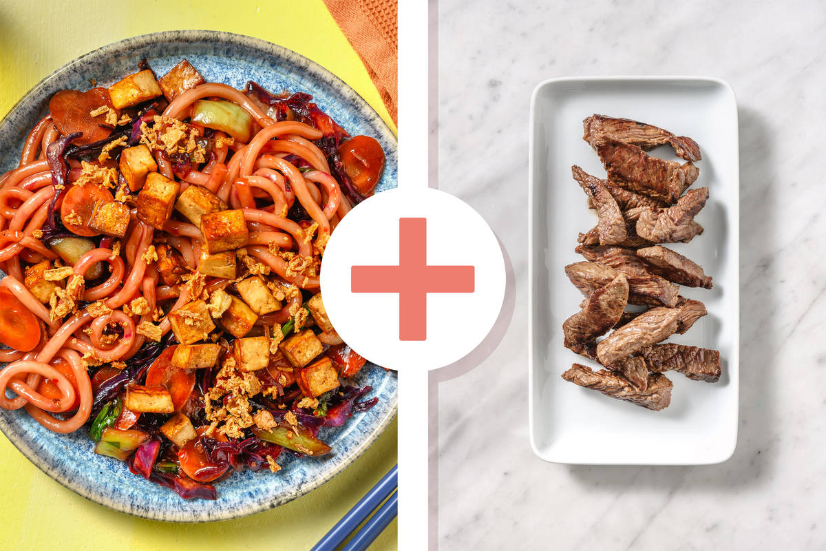 Sweet-Soy Beef, Tofu & Chilli Jam Noodles
