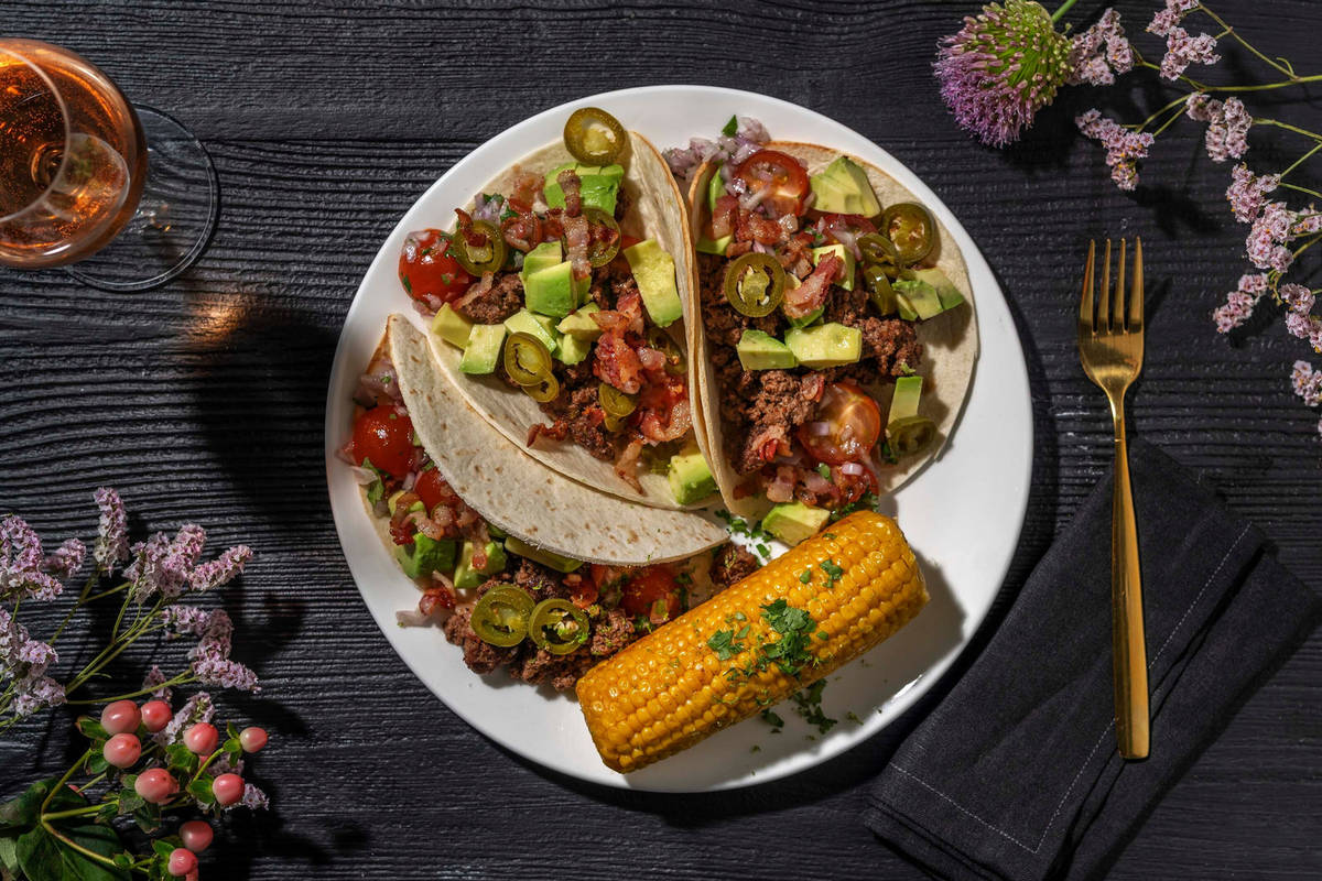 Tex-Mex Bison and Bacon Tacos