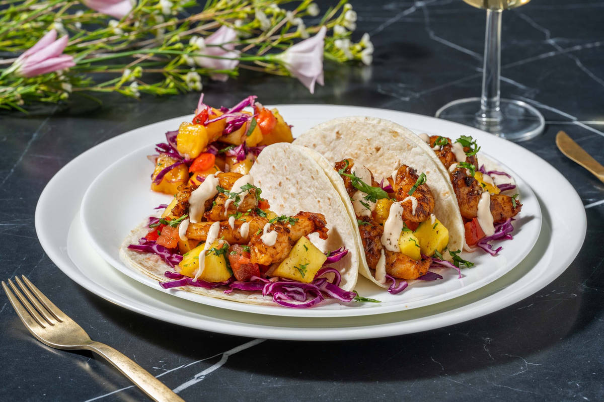 Tacos de crevettes géantes aux épices jerk