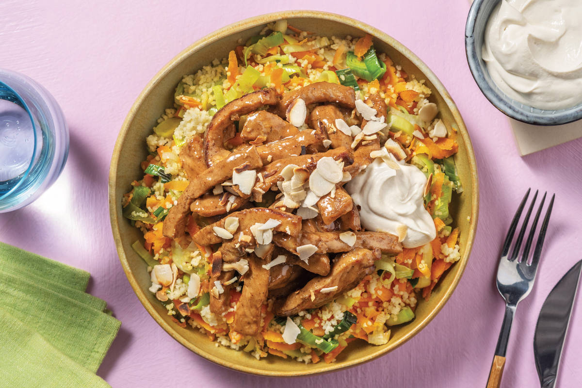 Tahini Pork & Couscous Tabbouleh