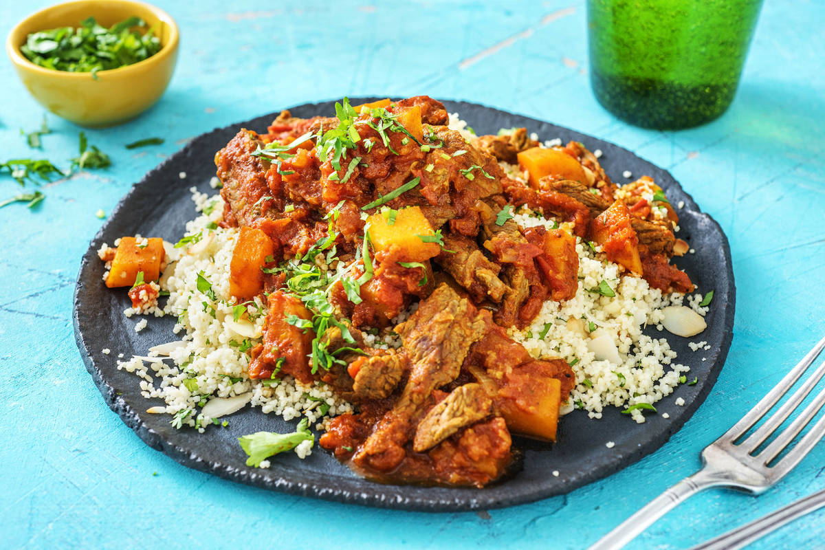 Beef Tagine and Butternut Squash Couscous