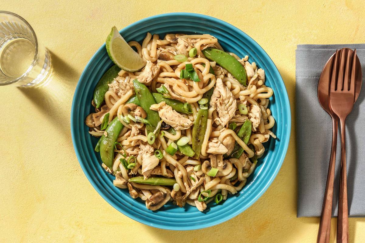 Teriyaki Chicken and Udon Noodle Stir Fry