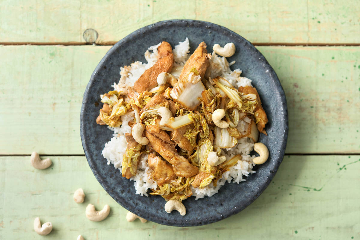 Teriyaki-Chinakohl-Hähnchen-Pfanne