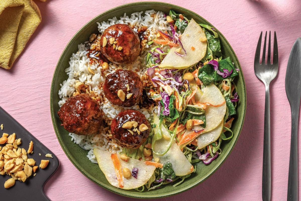 Teriyaki-Glazed Beef Meatballs