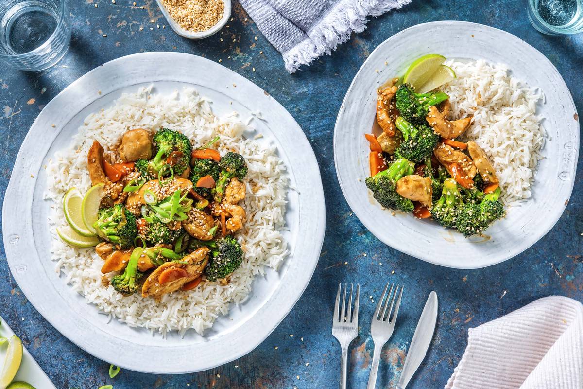Teriyaki-Hähnchen mit Kokosreis