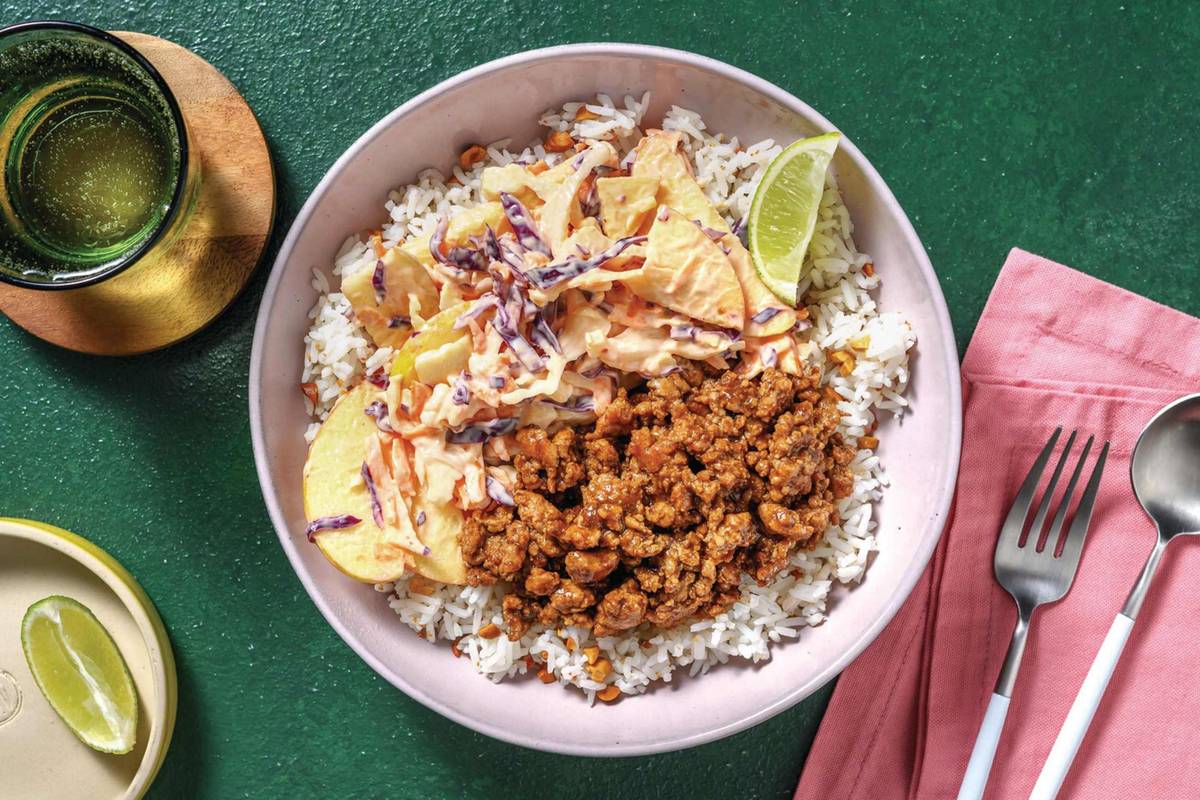 Teriyaki Plant-Based Mince & Peanut Rice
