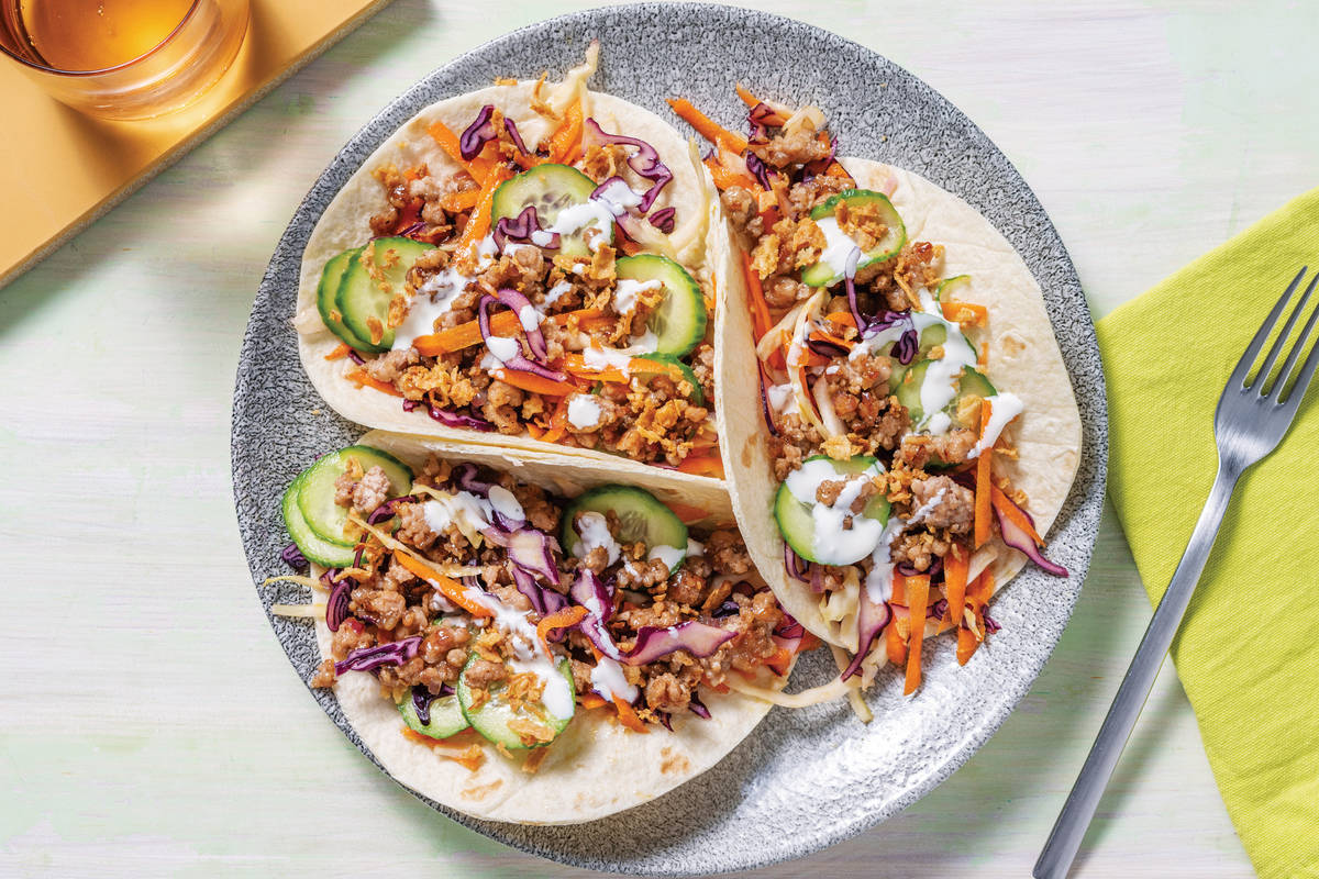 Teriyaki Pork & Slaw Tacos