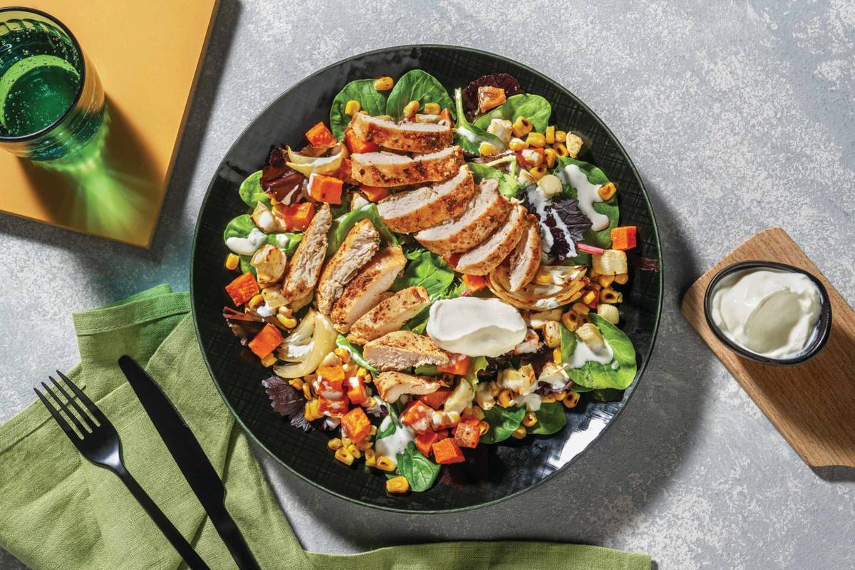 Tex-Mex Chicken & Roast Veggie Salad
