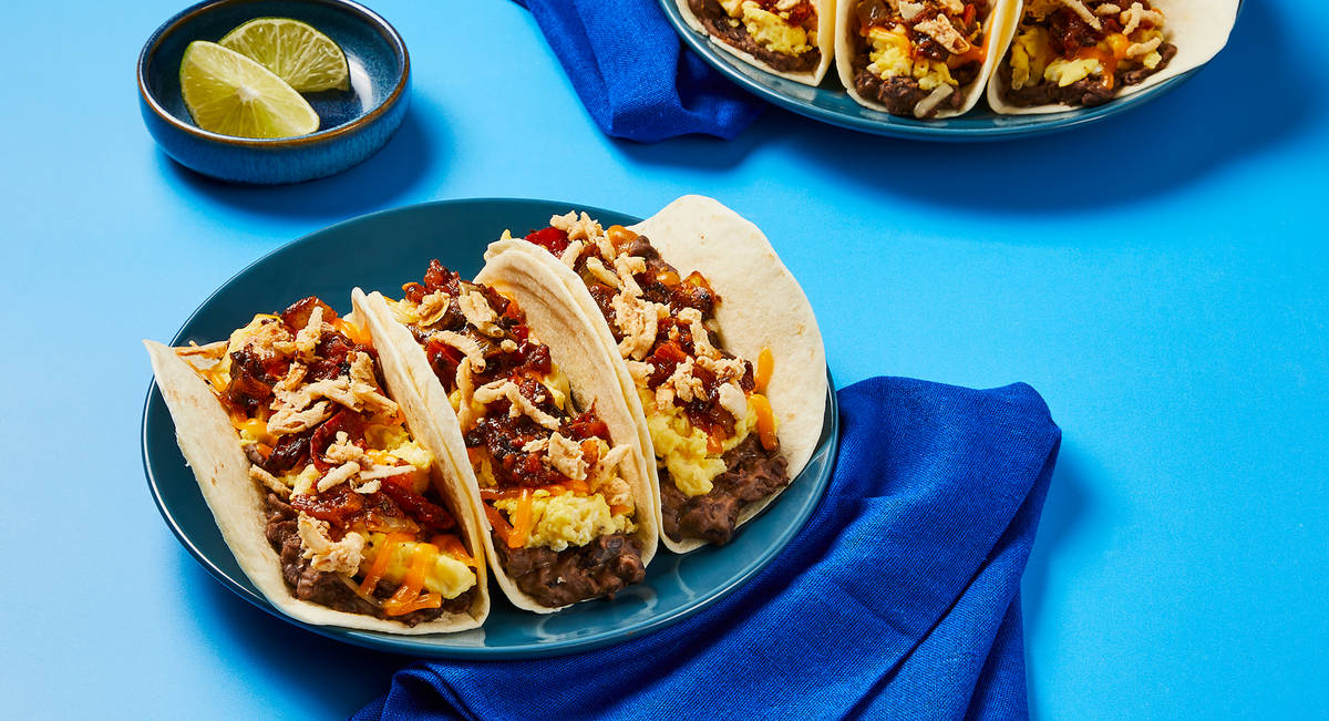 Tex-Mex Scrambled Egg Breakfast Tacos