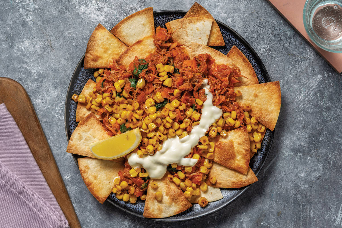Quick Tex-Mex Pulled Pork Nachos