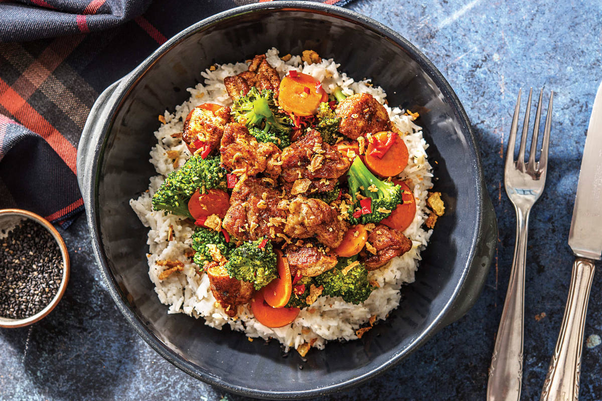 Sweet-Soy Chicken & Garlic Rice