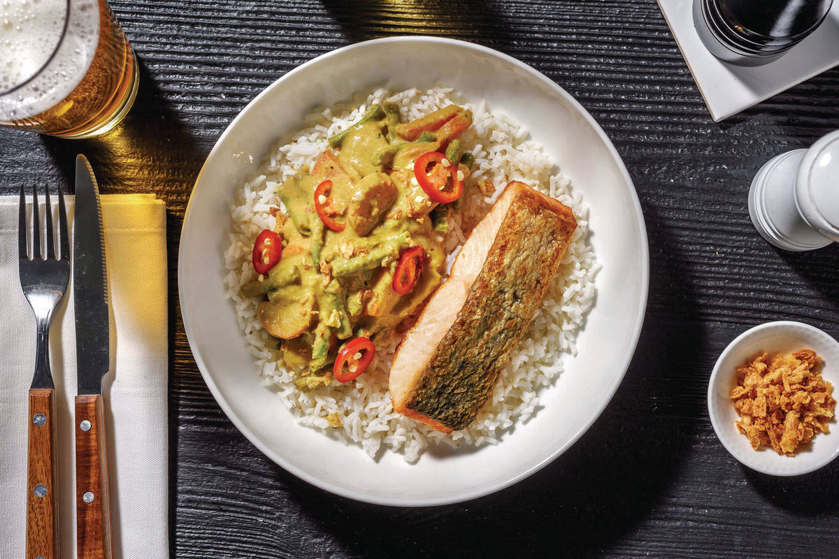 Thai Red Curry Salmon & Veggies