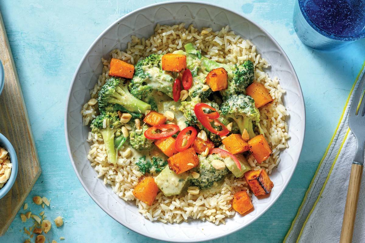 Thai Green Pumpkin & Broccoli Curry
