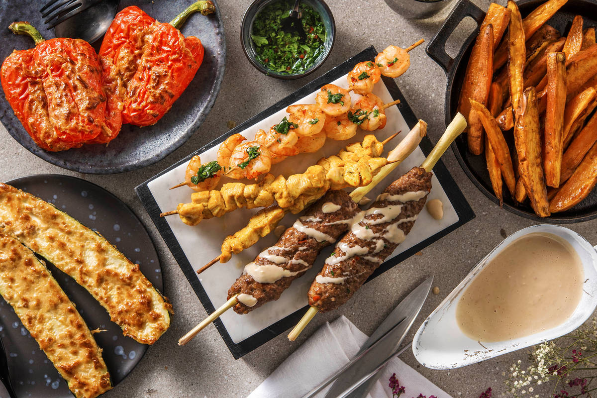 Thai-Platte mit Garnelen