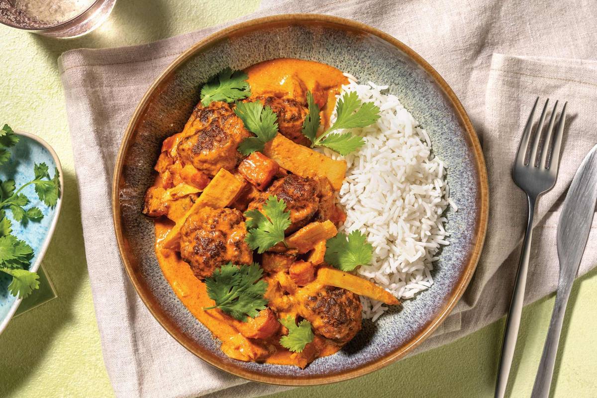 Thai Red Coconut & Beef Meatball Curry