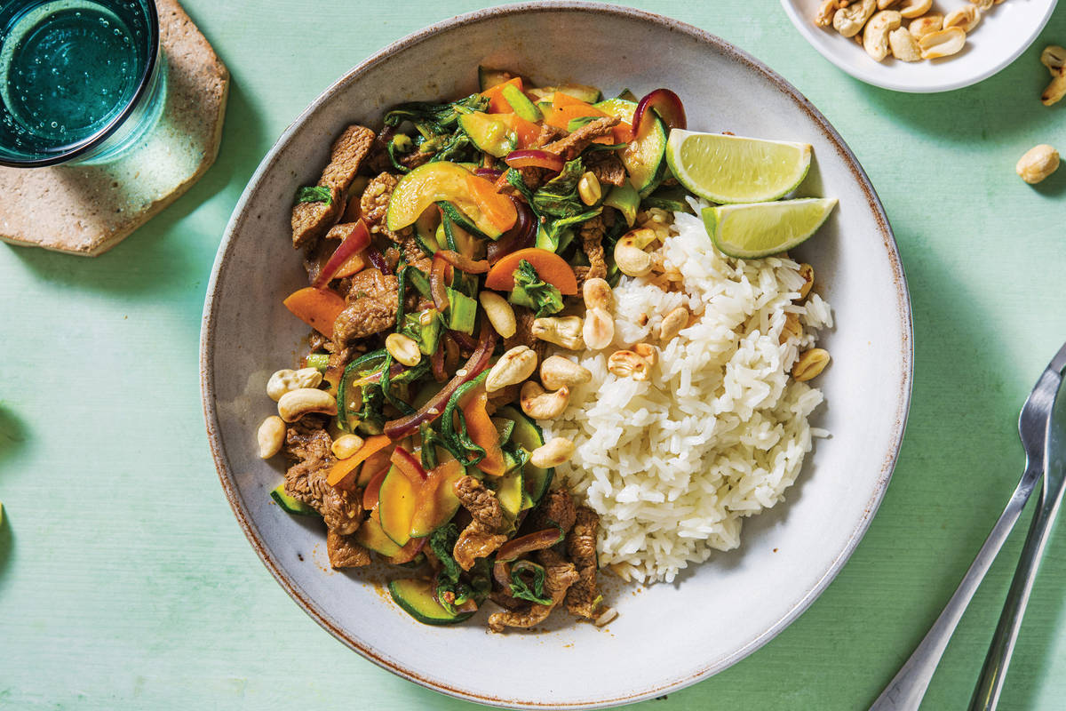 Thai Beef Stir-Fry & Makrut Lime Rice