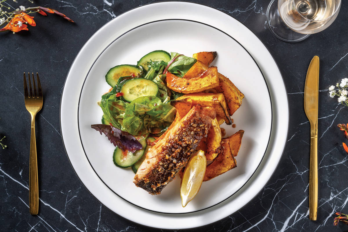 Thai Spiced Salmon & Roast Pumpkin Wedges