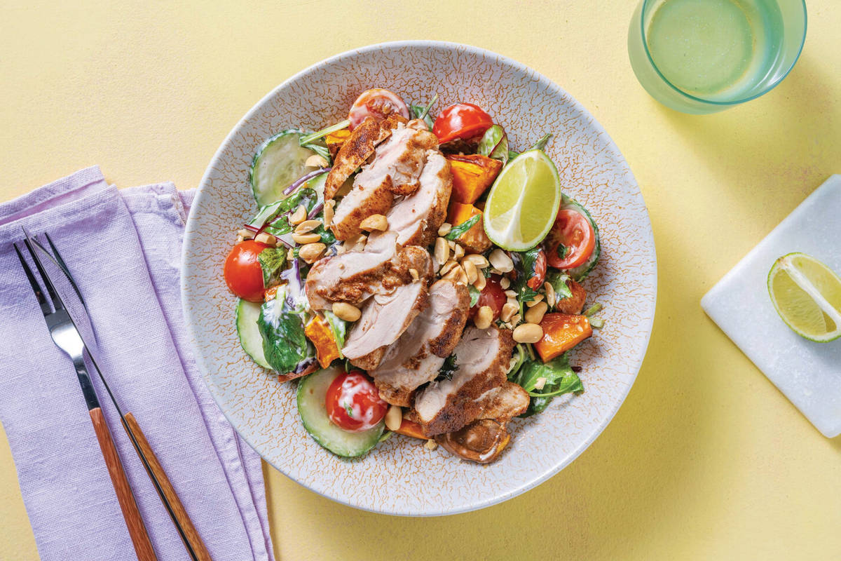 Asian-Spiced Chicken & Sweet Potato Salad