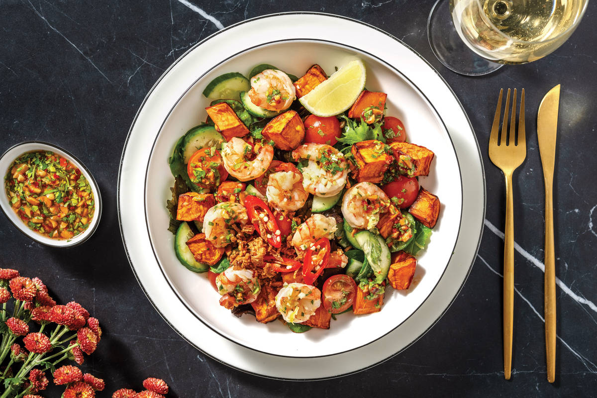 Thai-Style Prawn & Roast Sweet Potato Salad