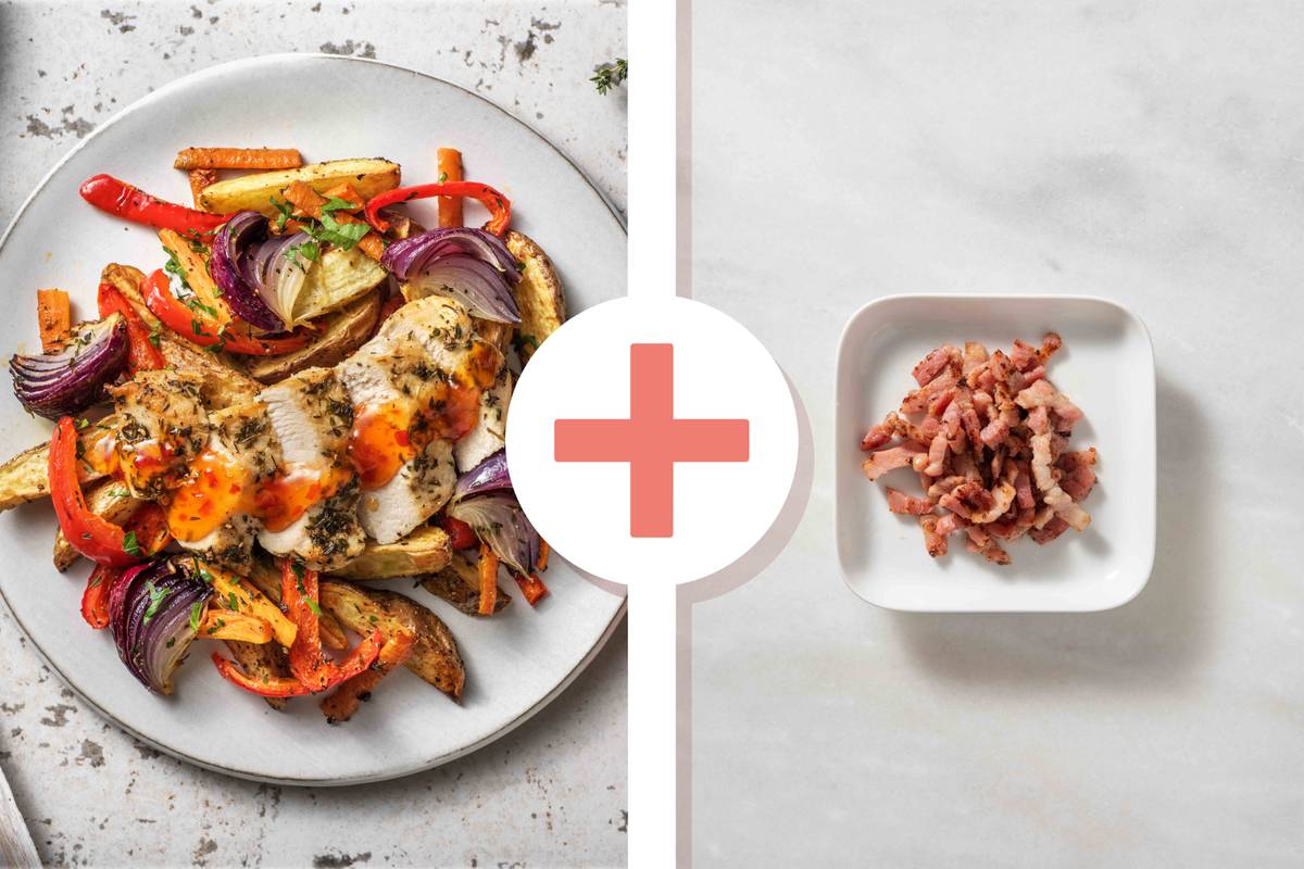 Thyme Roast Chicken With Bacon Lardons