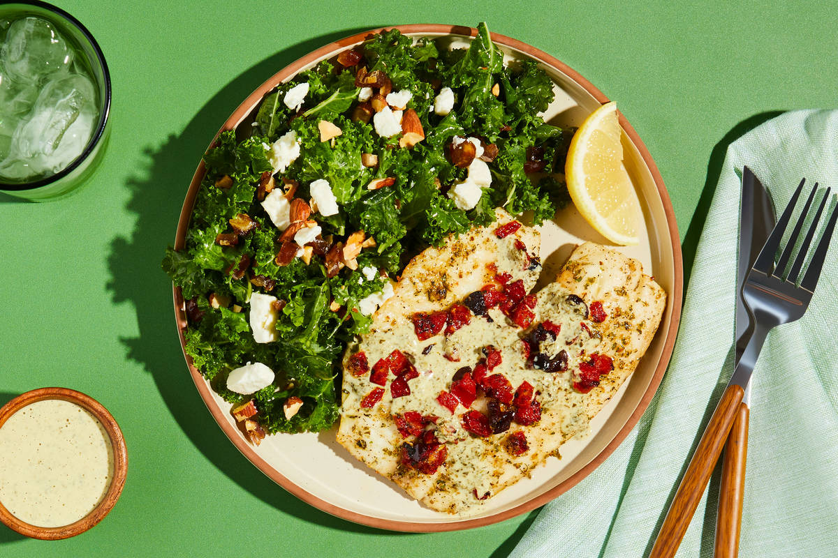 Tilapia with Olive Pepper Relish