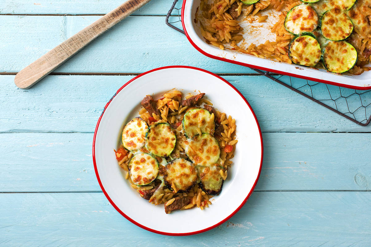 "Giouvetsi"-Rindergeschnetzeltes