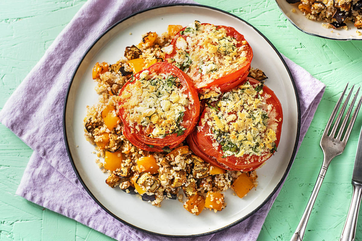 Feta and Parsley Baked Tomatoes