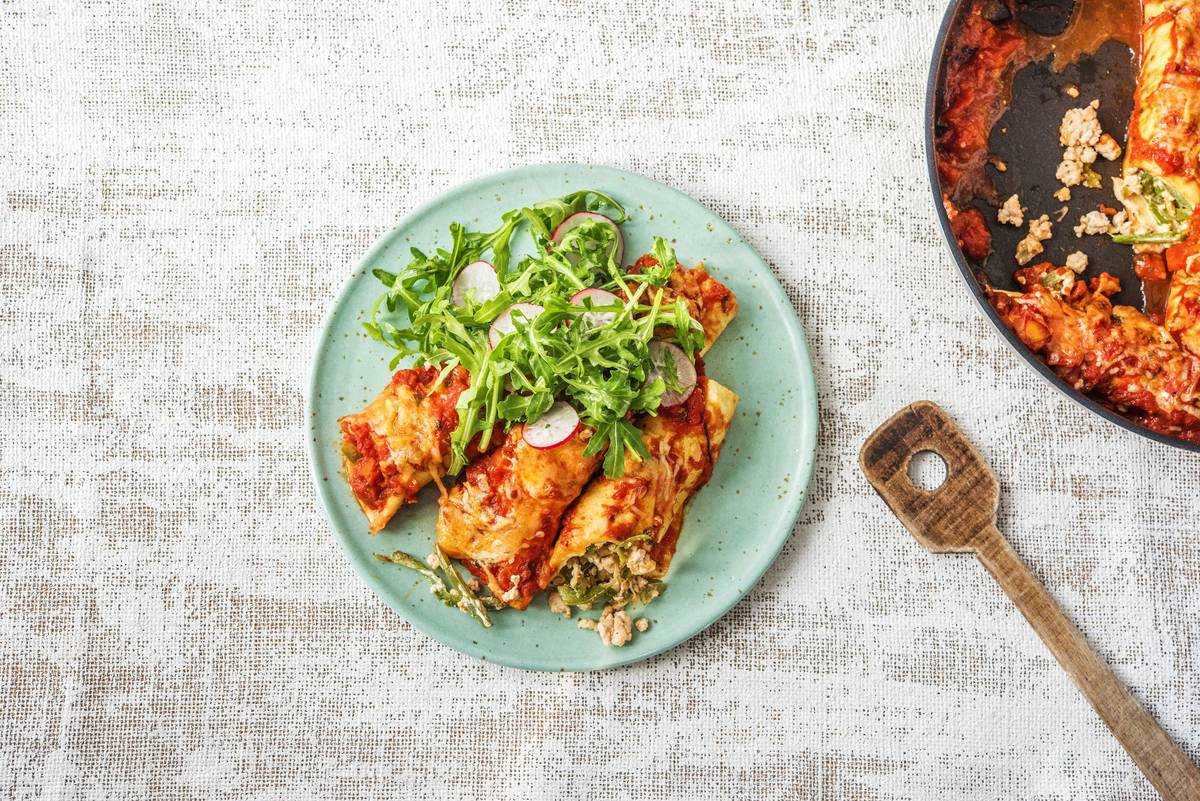 Skillet Turkey Enchiladas