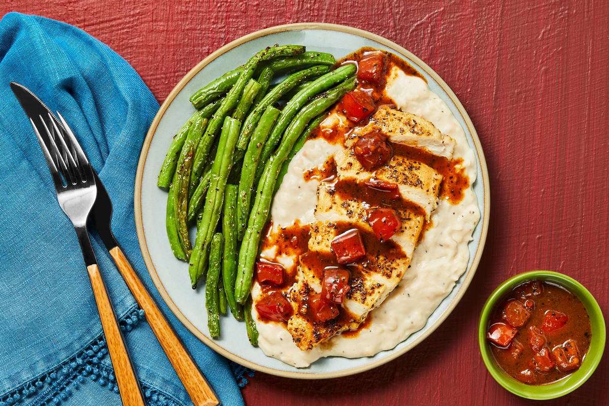 Tuscan Chicken with Balsamic Tomato Sauce