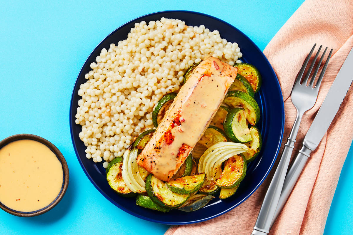 Tuscan-Spiced Salmon & Garlicky Couscous