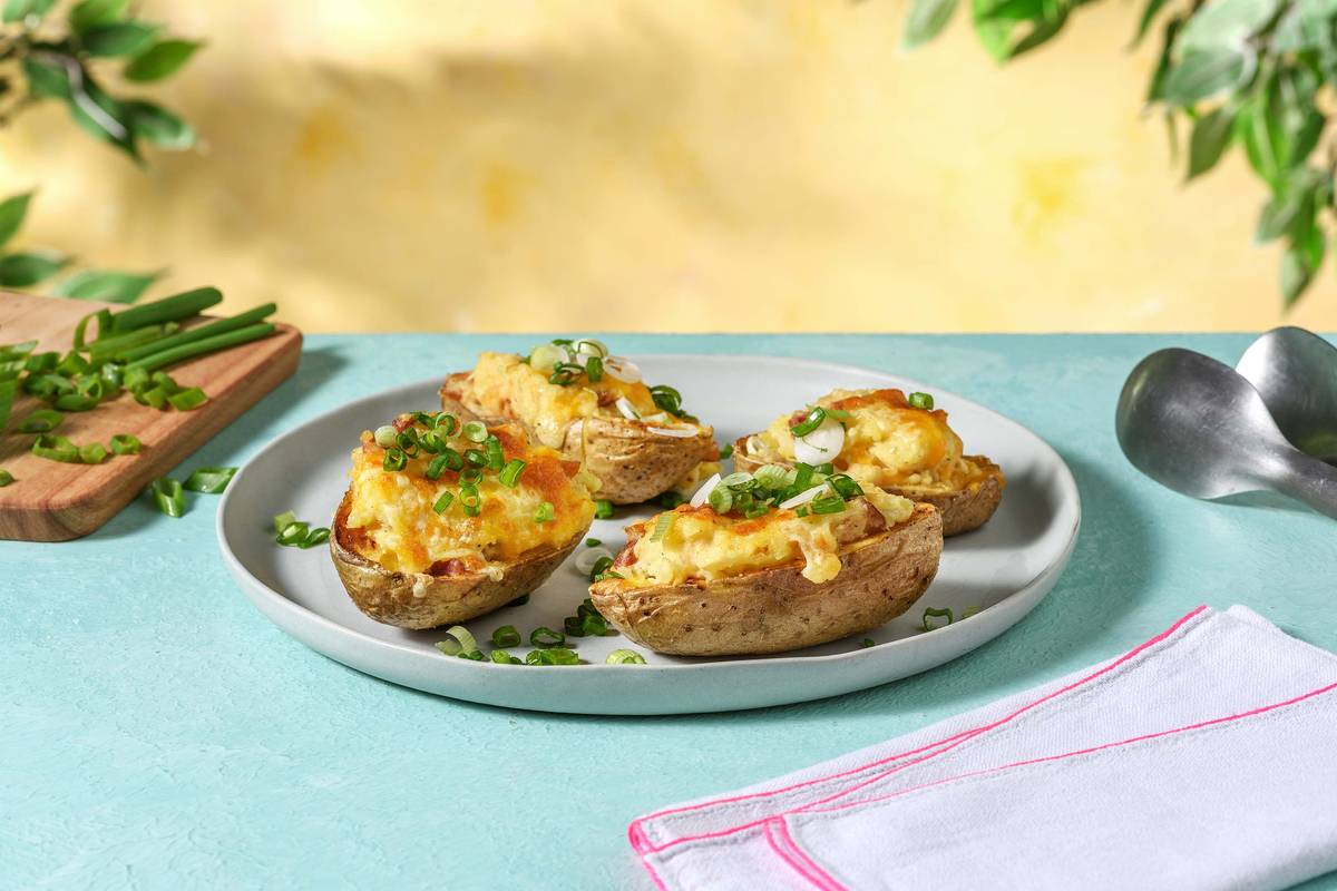 Twice-Baked Cheese and Bacon Potatoes