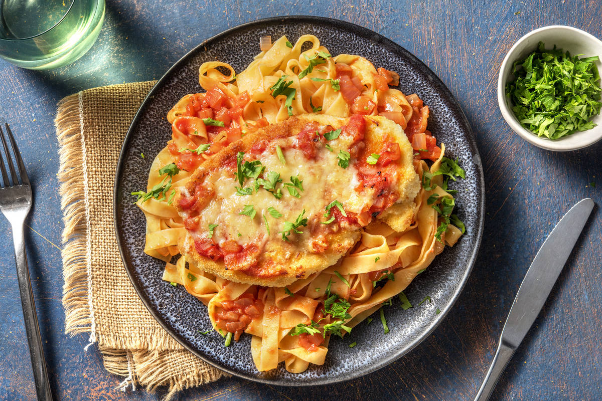 Überbackenes Schweineschnitzel Parmigiana