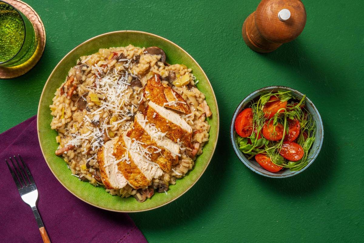 Ultimate Chicken, Bacon and Chestnut Mushroom Risotto