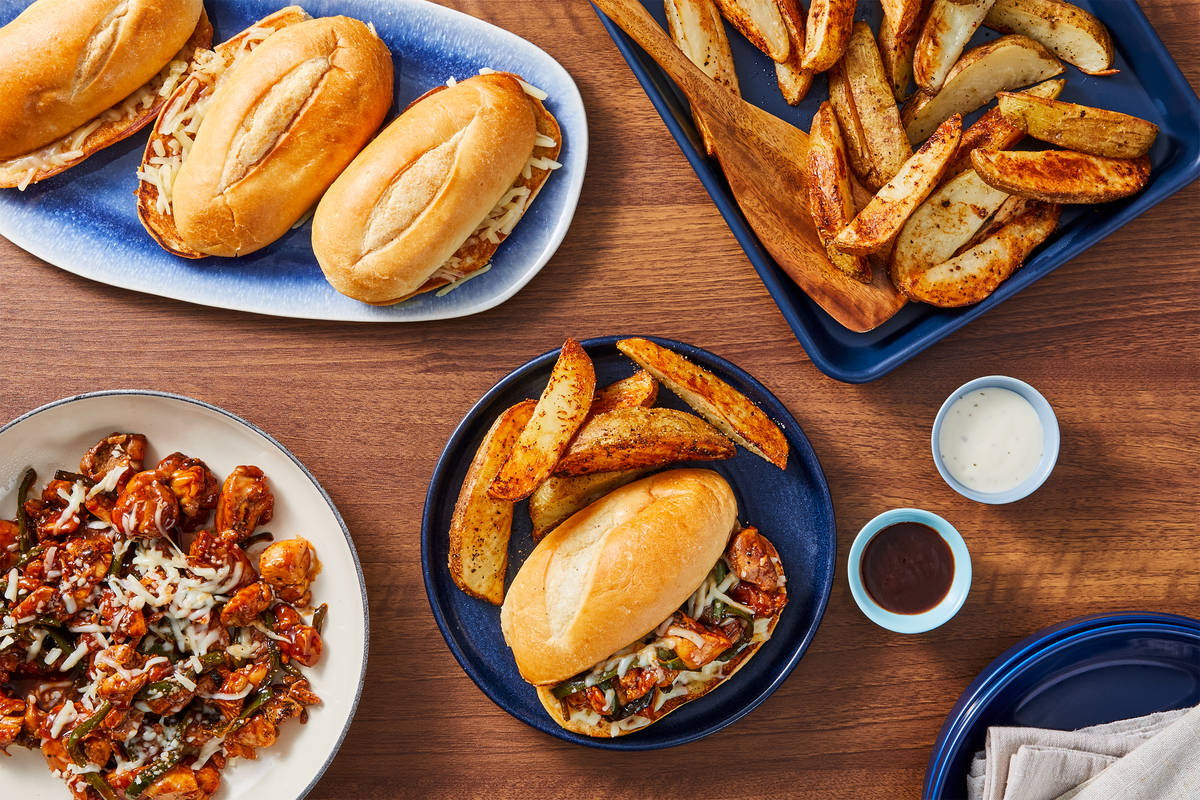 Cheesy BBQ Chicken & Green Pepper Subs