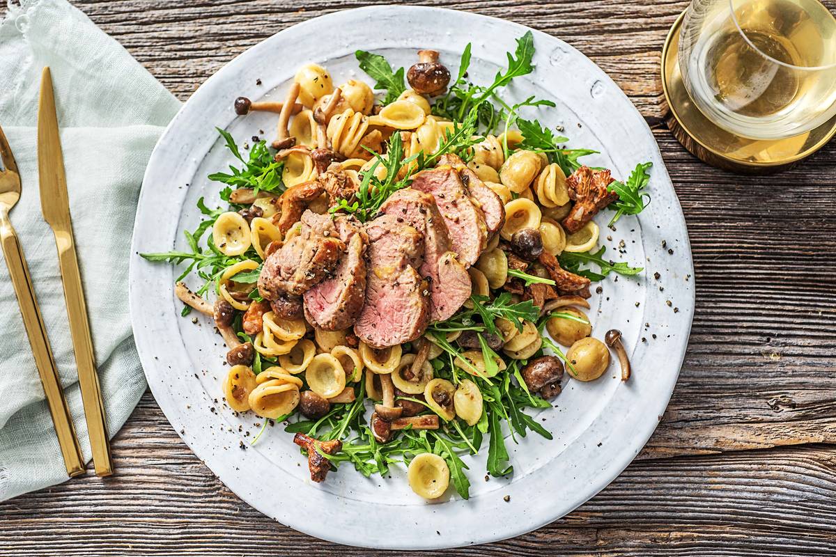 Varkenshaas met orecchiette