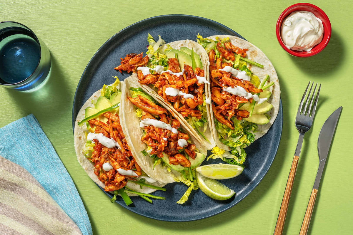 Vegan Carnitas! Hot Pulled Mushroom Tacos