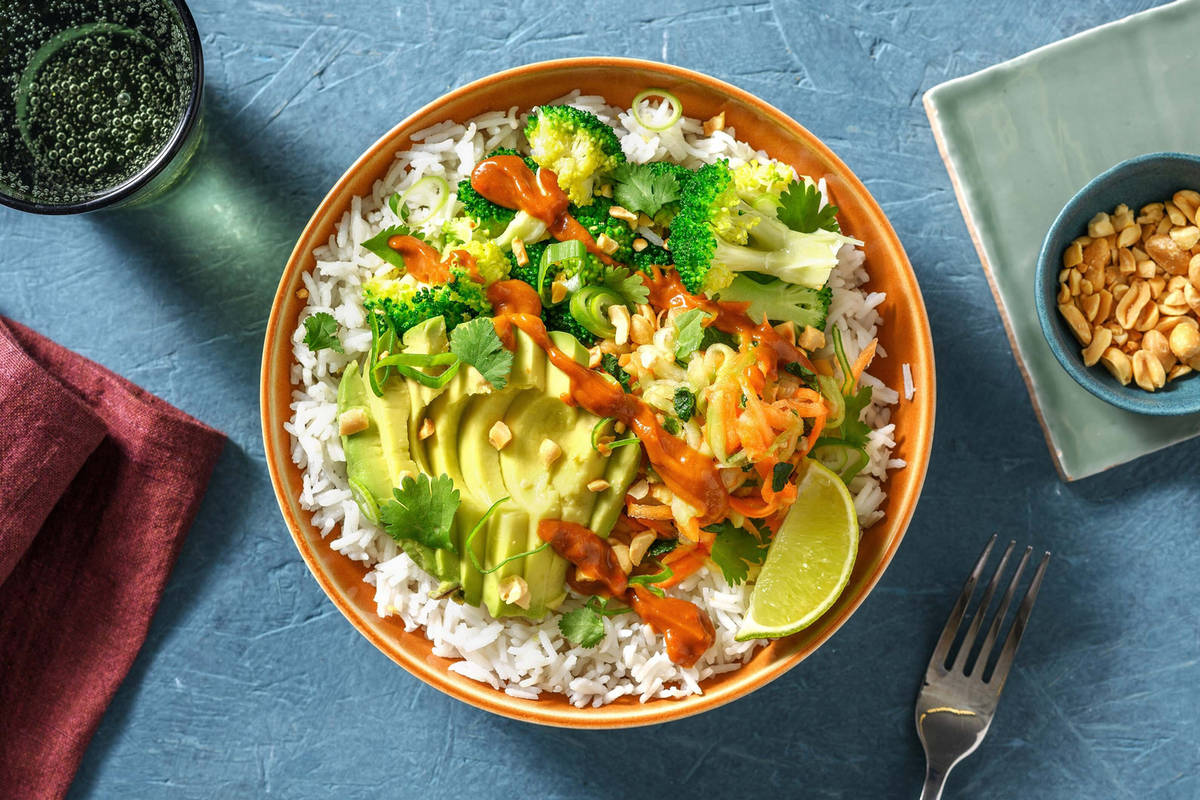Vegane Bowl nach Thai Art