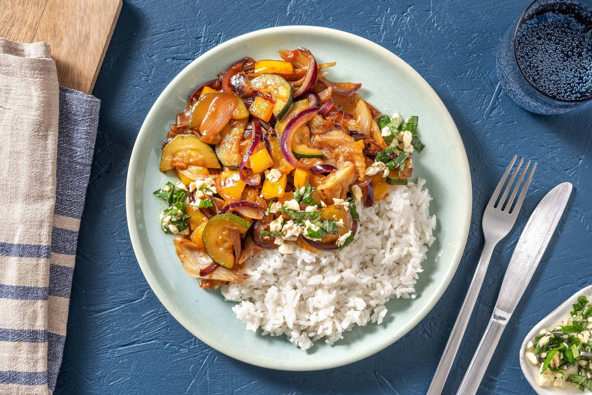 Vegane Gemüsepfanne mit Fenchel