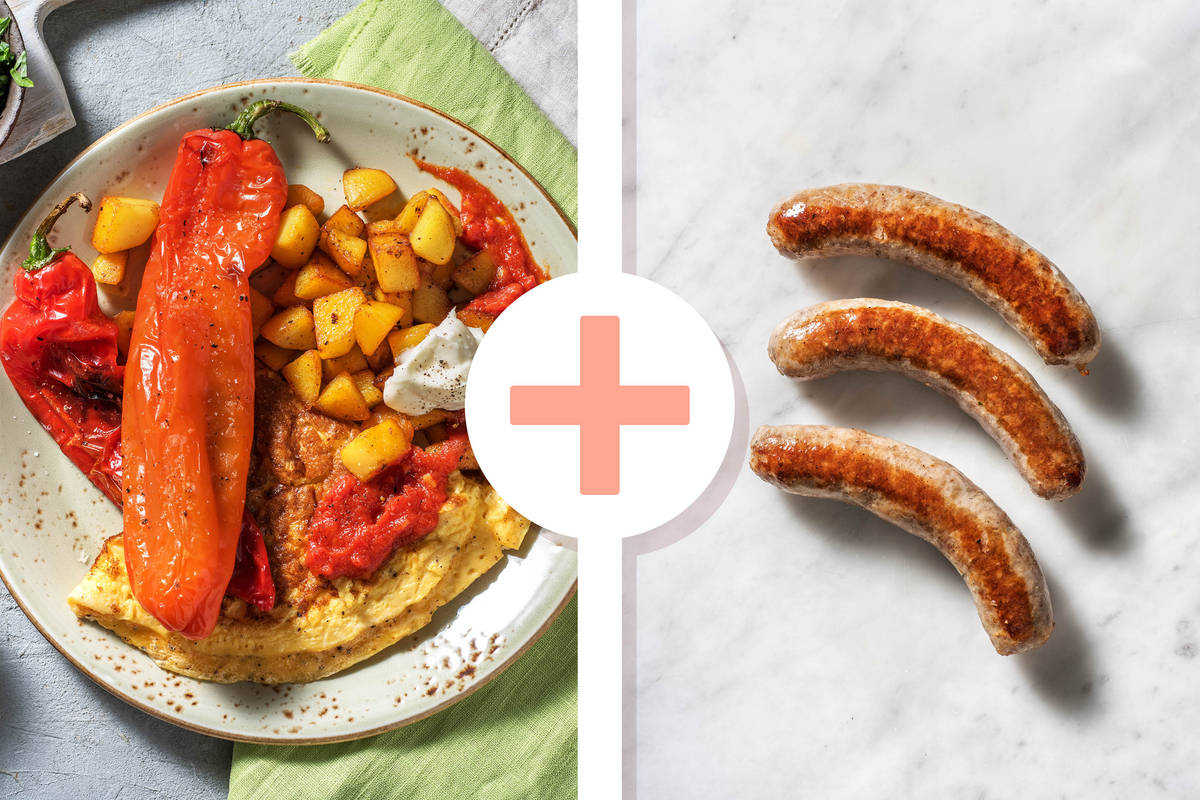 Patatas bravas et merguez de bœuf en extra