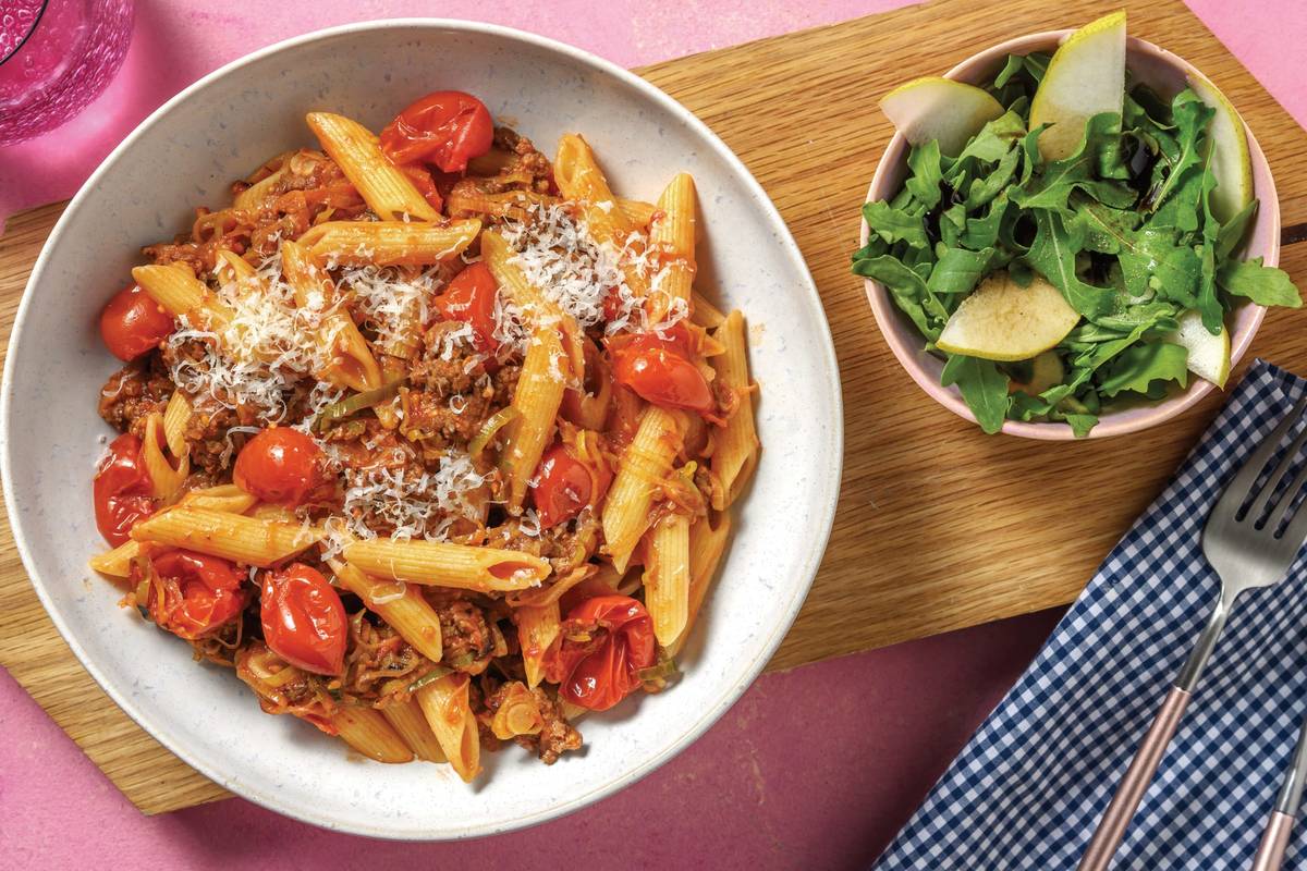 Beef & Pork Penne Bolognese