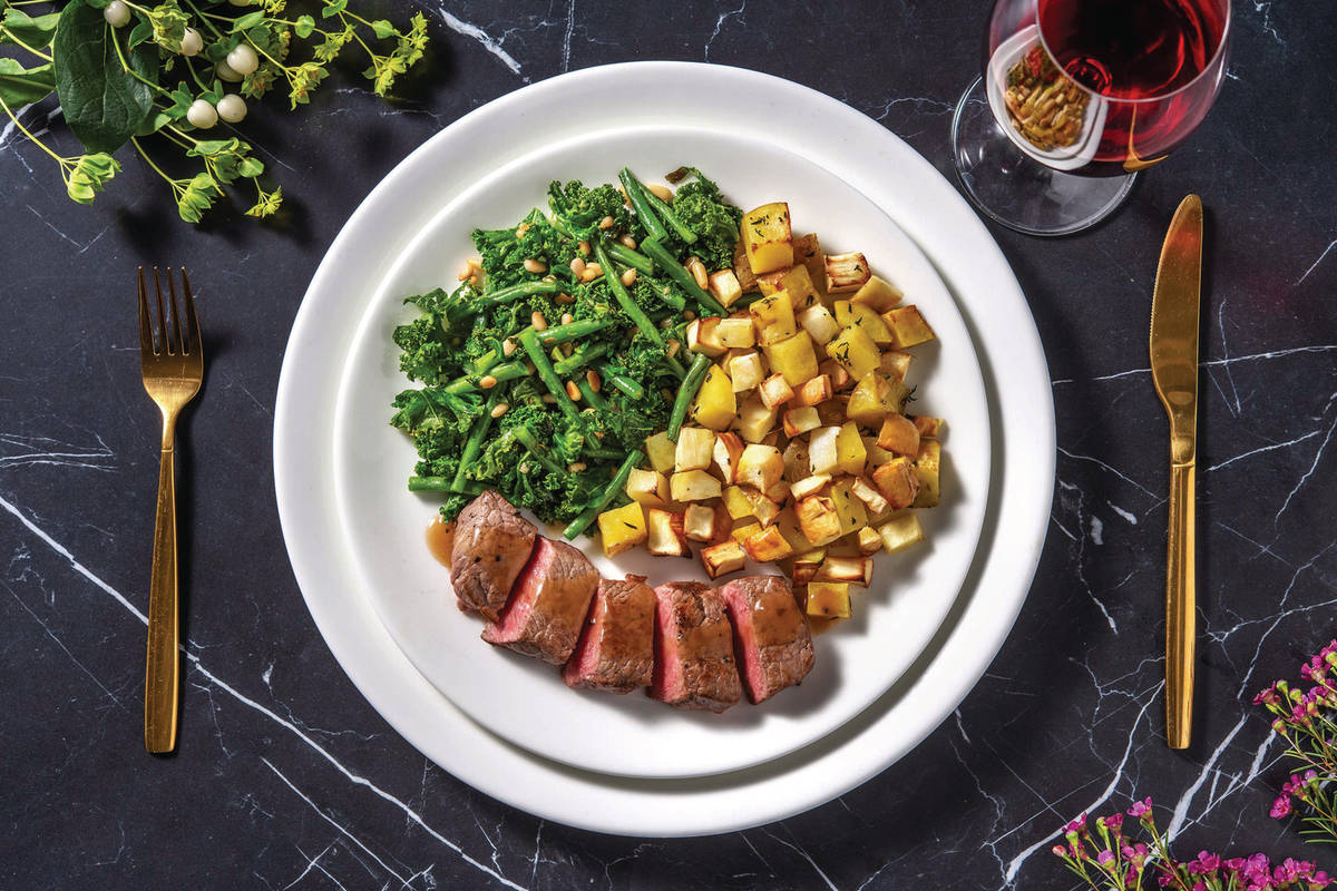Venison Steak & Peppercorn Sauce