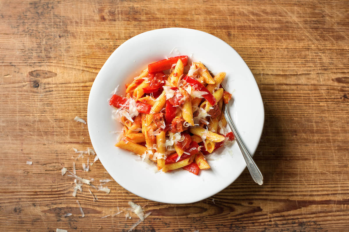 Verschärft: Tomaten-Penne mit Chorizo